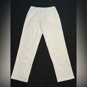 MISSLOOK brand white cotton/linen ladies pants. 29 inch inseam.
Size L.